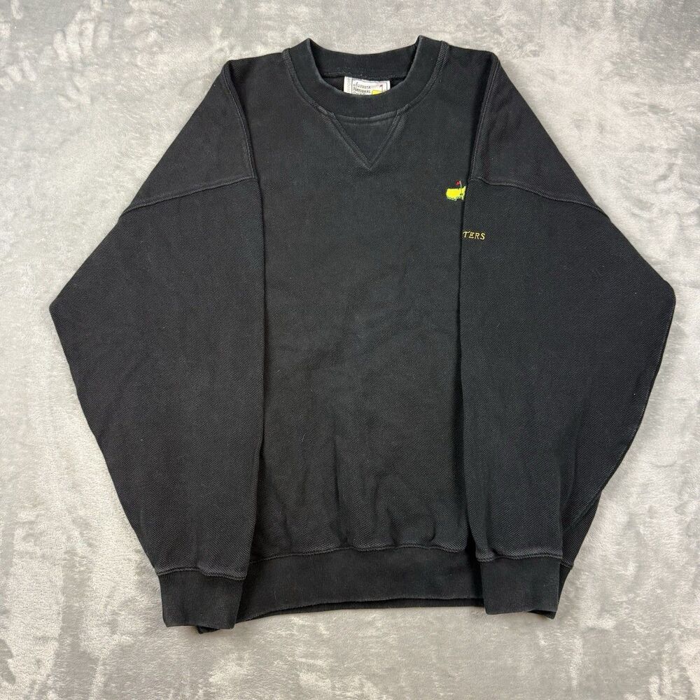 Vintage 90s Augusta National Golf Shop Masters Black Crewneck Sweatshirt XL